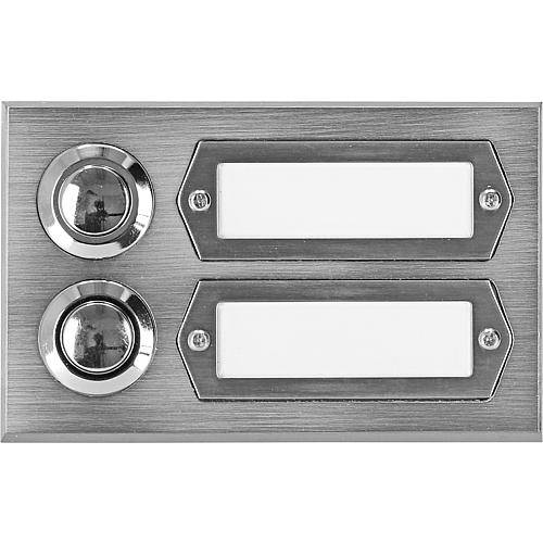AP Kontaktplatte 502, edelstahl 2 Kont.