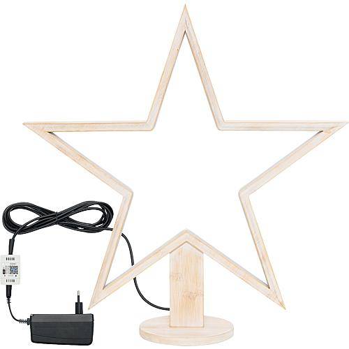 RGB LED Stern mit Sockel 55cm 69114