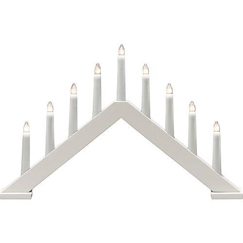 Holzleuchter 9 flg. mattweiß 3984-205