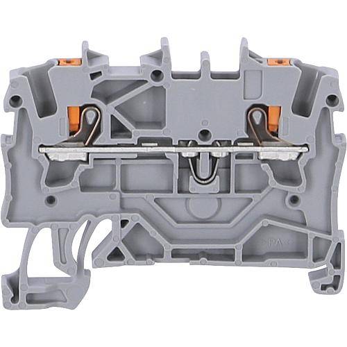 WAGO 2-Leiter-Durchgangsklemme mit Drücker 1,5 mm² grau 2201-1201