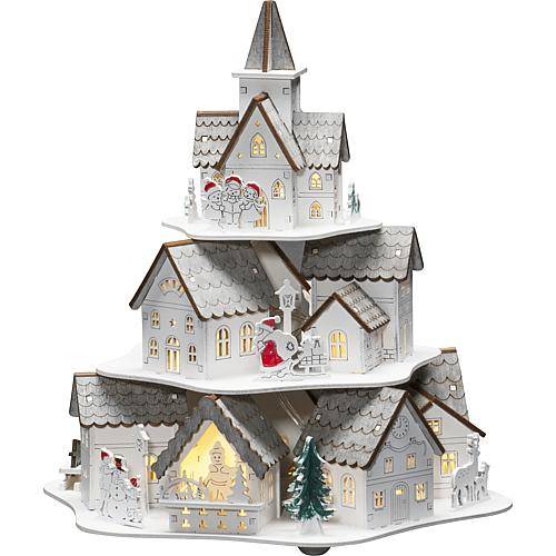 LED Holzsilhouette 'H„user' 3256-210