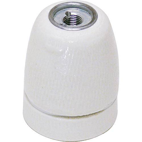 Porzellan-Fassung E27 mit Erdungsbuchse