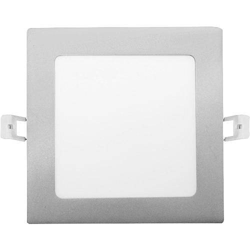 EGB LED Einbau-Panel, CCT-DIM, 9W, silber, quadr. 3000/4000/5000K - 760/855/760lm