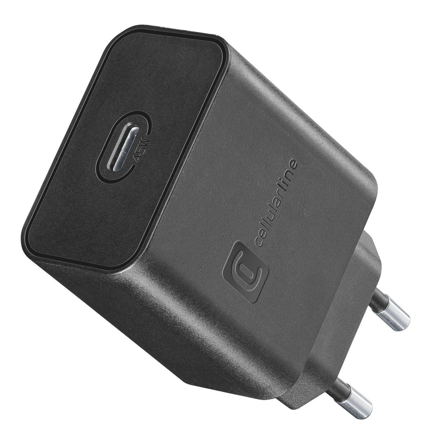 Cellularline Super Fast Charger PD 45W, Drinnen, AC, Schwarz