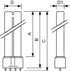Actinic BL PL-L 18W/10/4P UVA 2G11