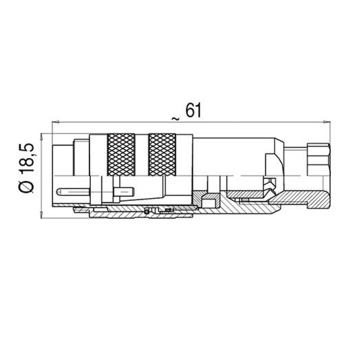 Serie 423 4 pole M16 male connector Kabel &amp; Adapter