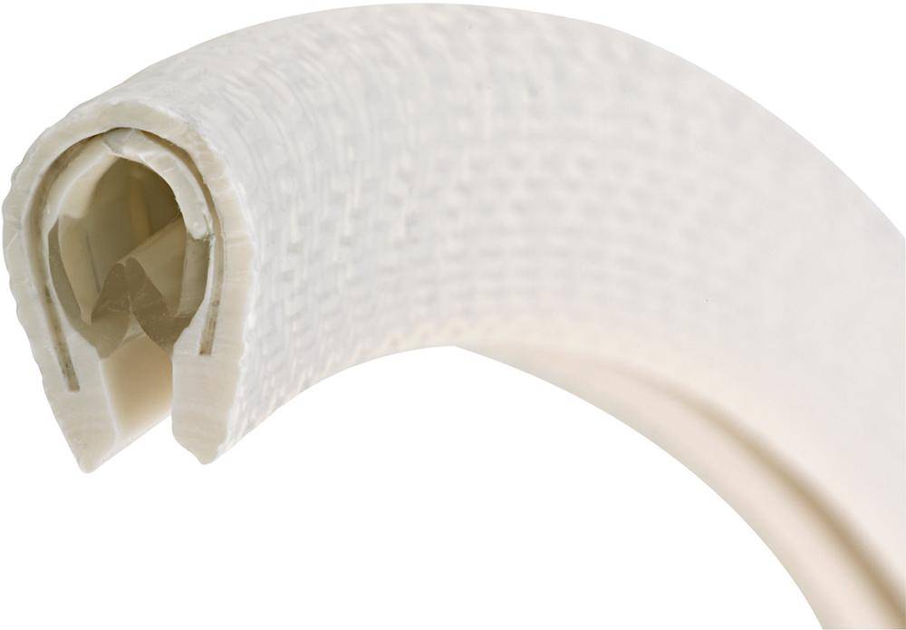 Kantenschutz flexibel rund, weißgrau, 10x14,5 mm, Klemmbereich 1,0-4,5mm, 50m FORTIS