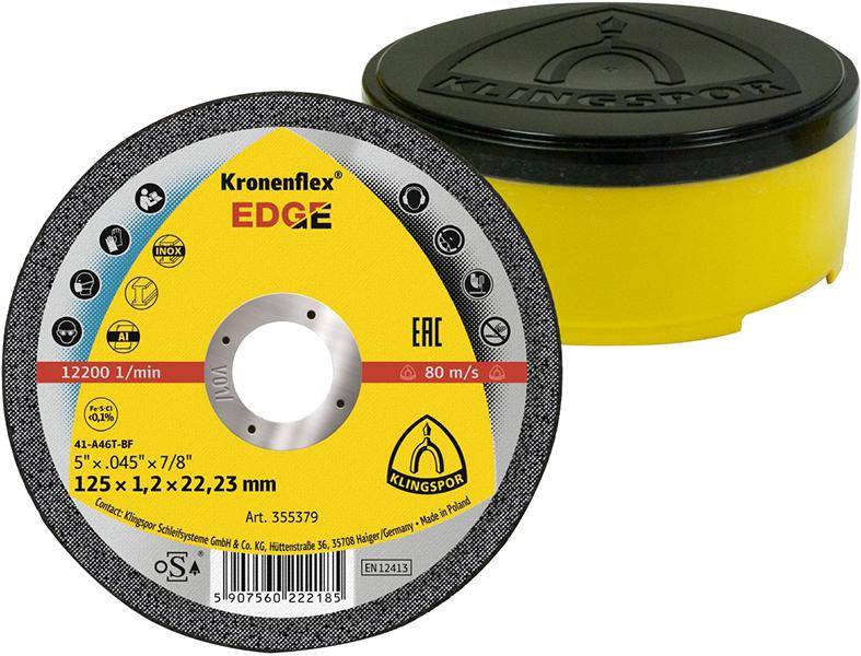 Trennscheibe EDGE Special115x1,2mm gerade in Kunststoff-Box KLINGSPOR
