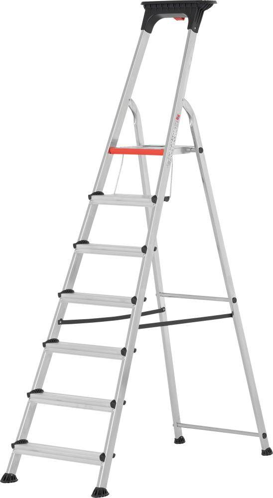 Stufenstehleiter 7Stufen Standhöhe 1,58m 7 Stufen Standhöhe 1,58 m