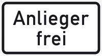 ZZ.1020-30, 330x600mm Anlieger frei RAL-Gütezeichen Folie RA1