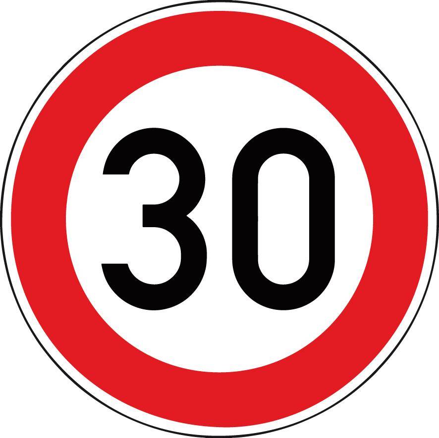 VKZ.274-30 Ronde 600mm 30 km/h RAL-Gütezeichen Folie RA1