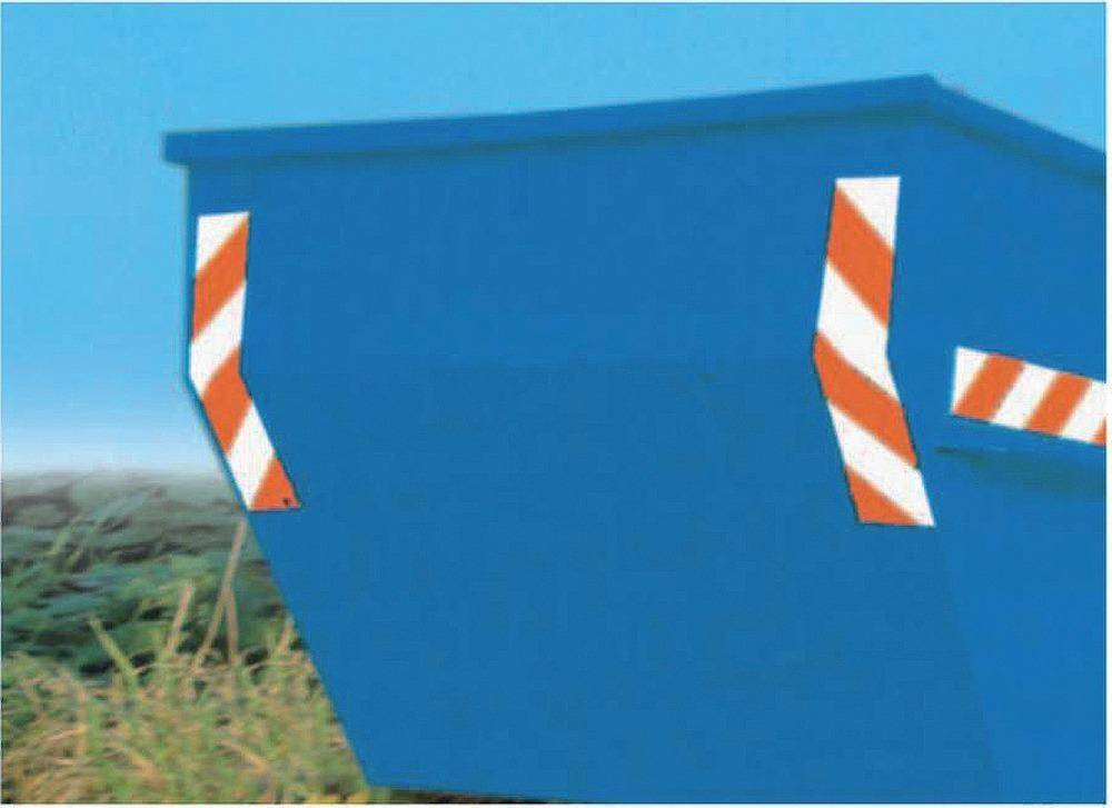 Containermarkierung 705x141mm 1 Satz = 4 linksweisend &4 rechtsweisend