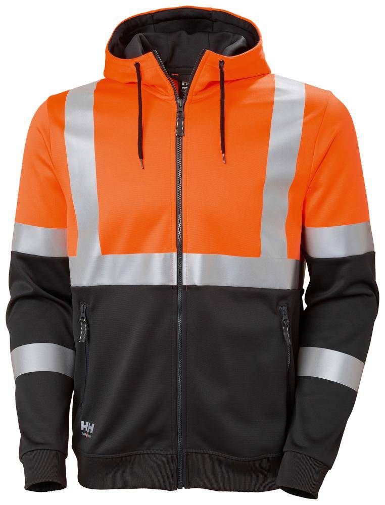 Warn-Hoodie, orange, Gr.S