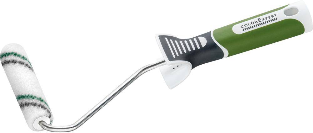 Lasur-Roller Nylon 10 cm 3K Griff abgewinkelt