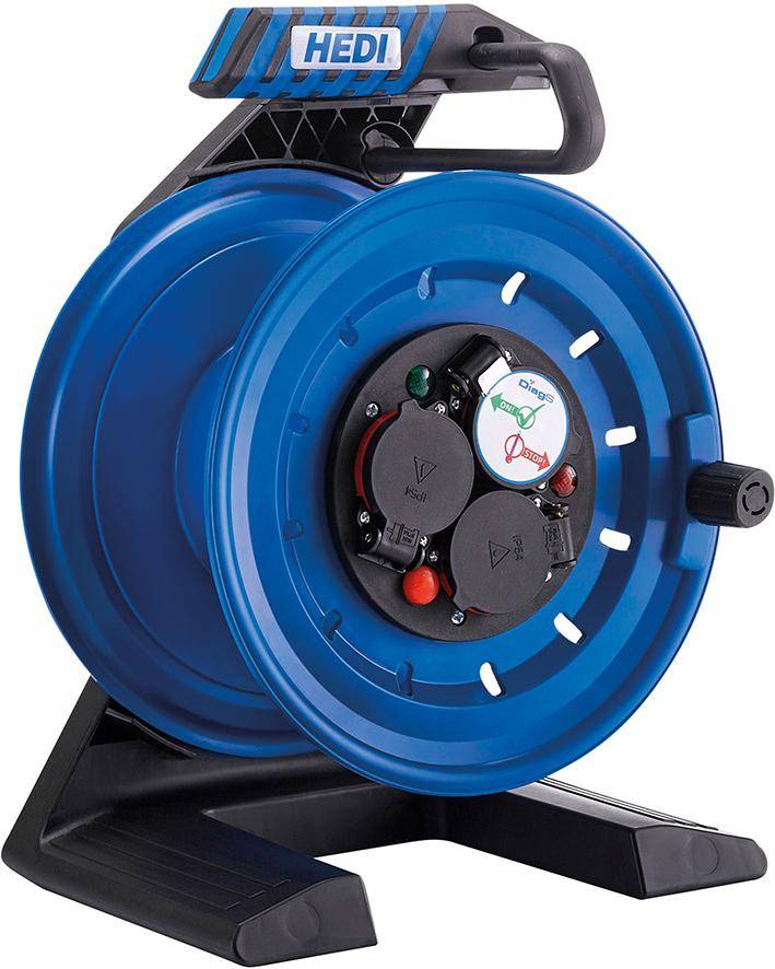 HEDI Vollkunststoff Kabeltrommel leer geeignet für bis zu 40 m H07RN-F 3G1,5 oder 30 m H07RN-F 3G2,5 Leitung Generation