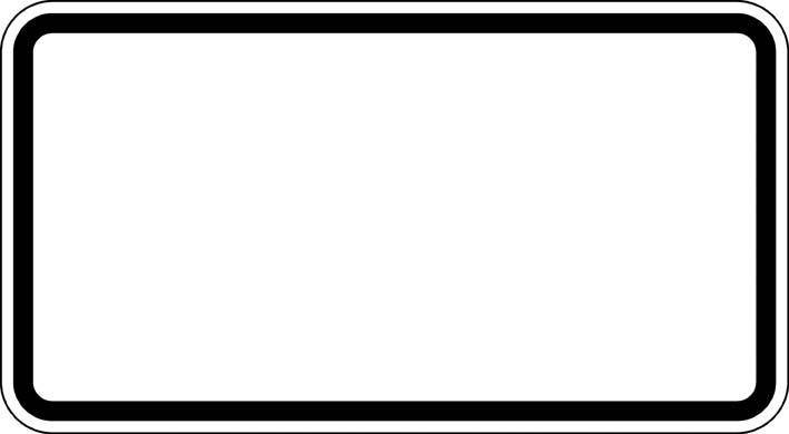 ZZ.blanko, 330x600mm Grund weiß - Rand schwarzRAL-Gütezeichen Folie RA1
