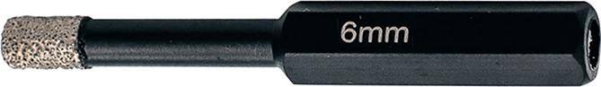 Diamantbohrer 6 mm, sechskant mit Kühlwachs FORTIS - Artikel: 4063726007919