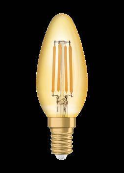 Radium Lampenwerk LED-Kerzenlampe E14 gold RL-C35824CE14FILGold