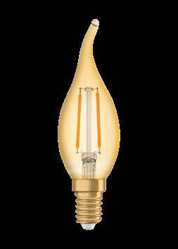 Radium Lampenwerk LED-Kerzenlampe E14 gold RLCA22824CE14FILGold