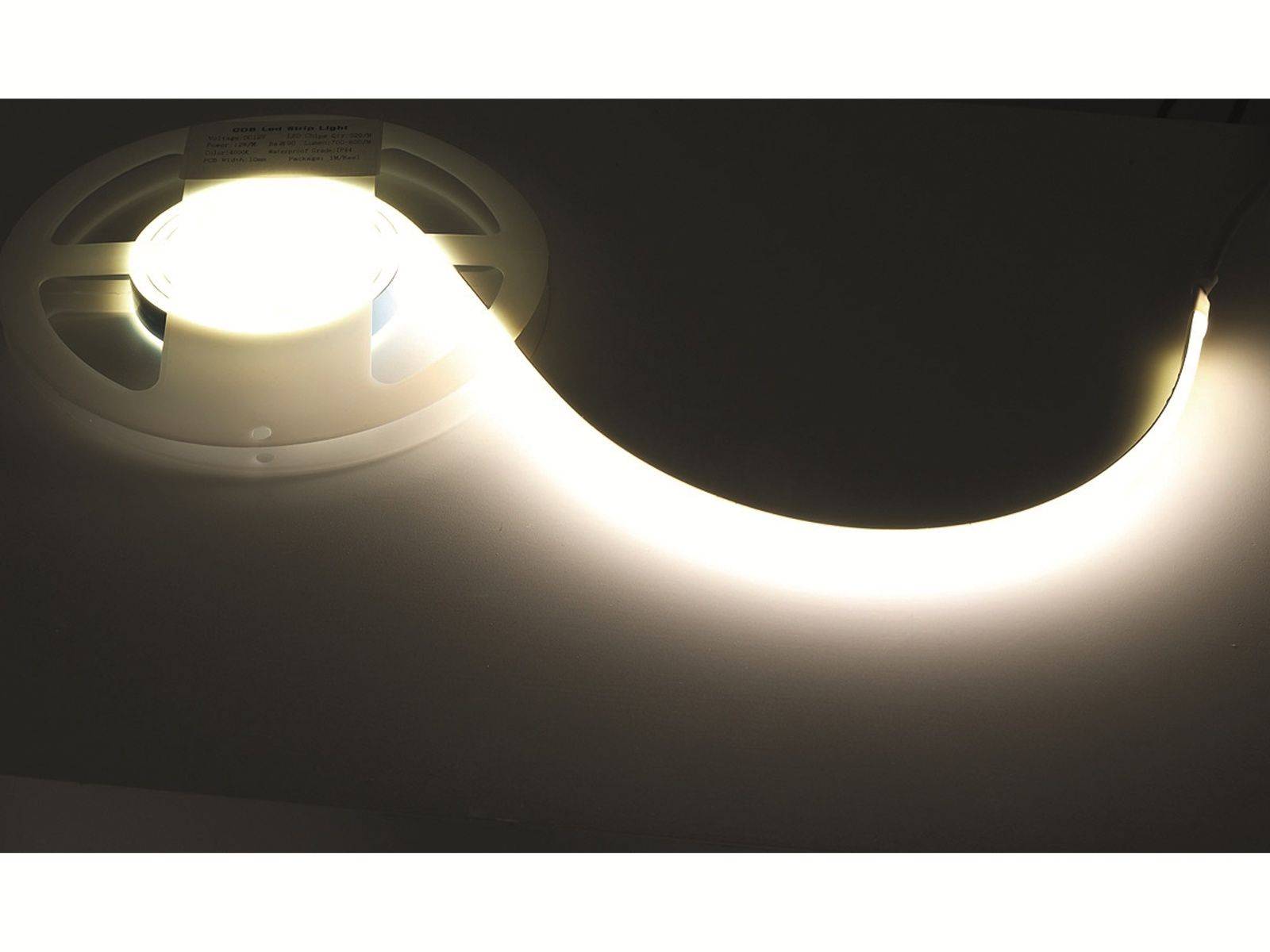 CHILITEC LED-Strip "CLS-COB", 4200K 12V, 24W, EEK: G, 1300 lm, IP65, 2m