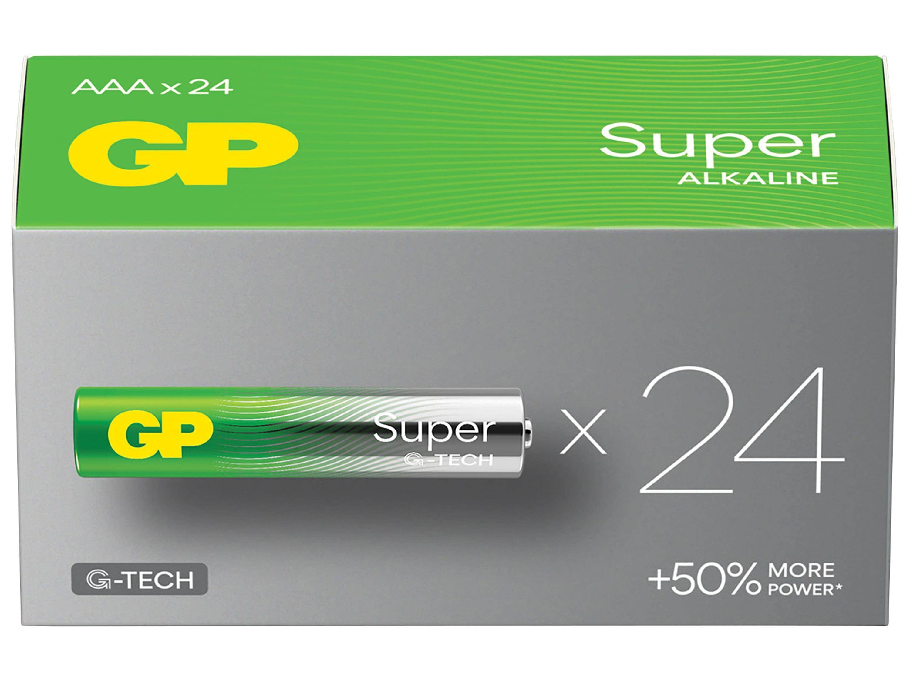 GP Super Micro (AAA)-Batterie Alkali-Mangan 1.5V 24St.