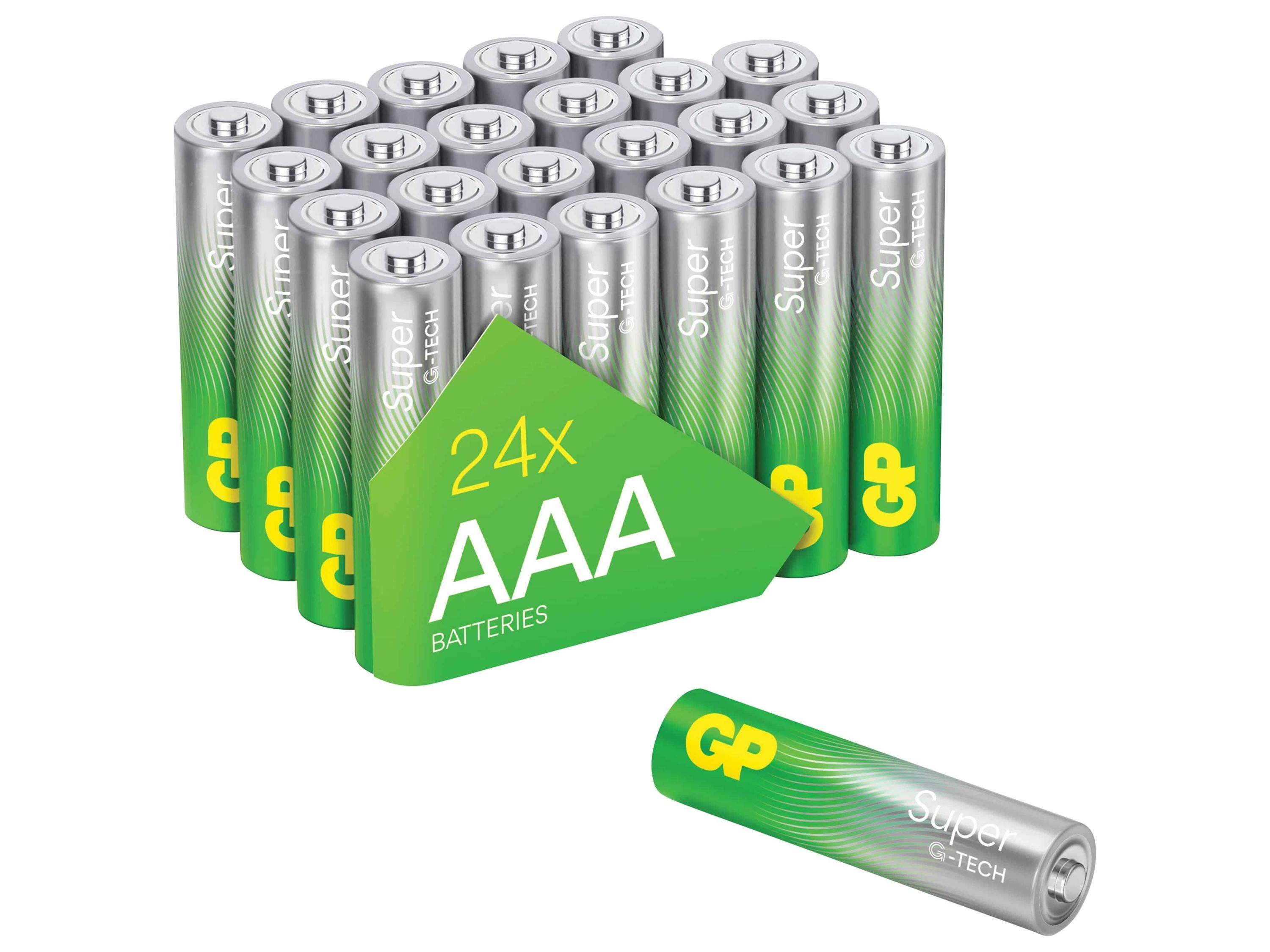 GP Super Micro (AAA)-Batterie Alkali-Mangan 1.5V 24St.