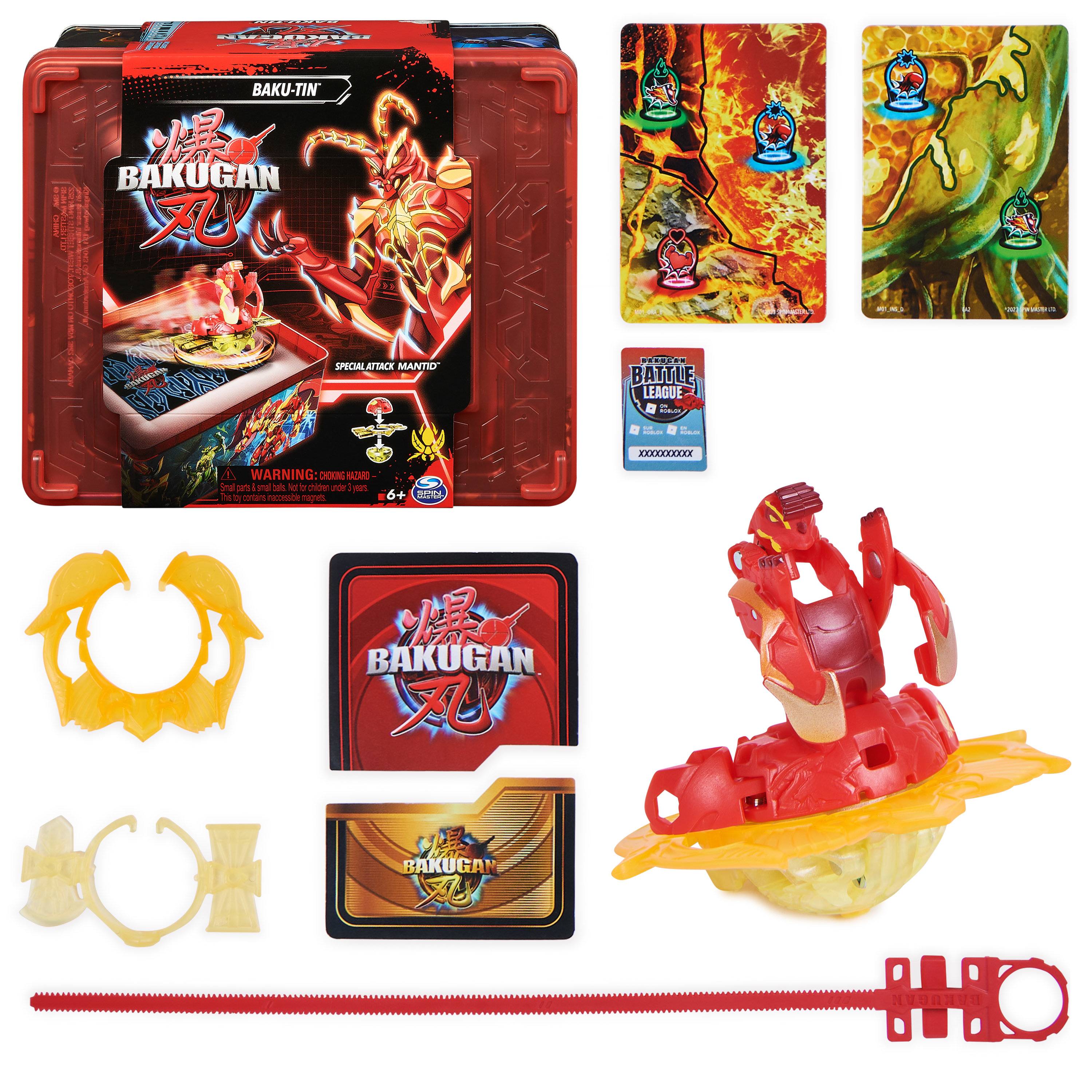 Spin Master Bakugan 3.0 Baku-Tin mit Special Attack Mantid, Metall-Aufbewahrungsbox mit individuell zusammenst