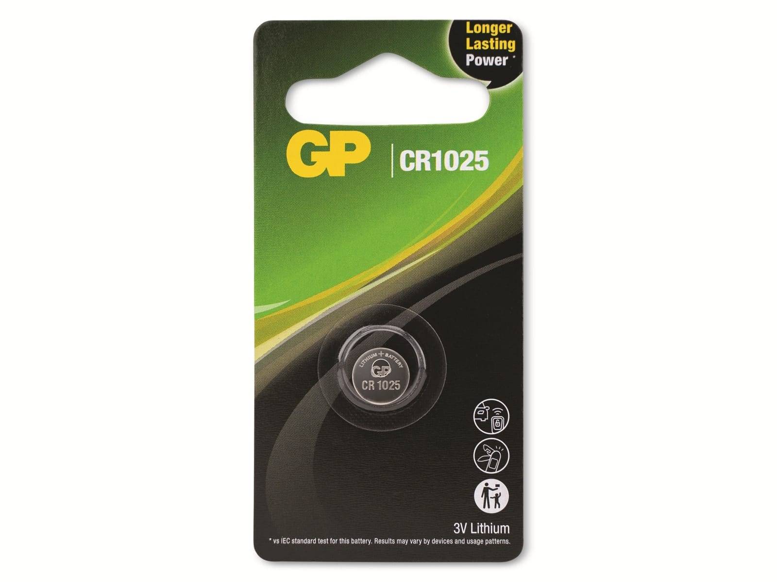 GP Knopfzelle CR 1025 3 V 1 St. Lithium GPCR1025E-2U1