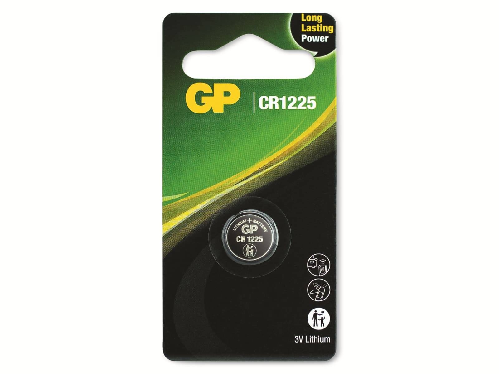 GP Knopfzelle CR 1225 3 V 1 St. 62 mAh Lithium GPCR1225STD255C1
