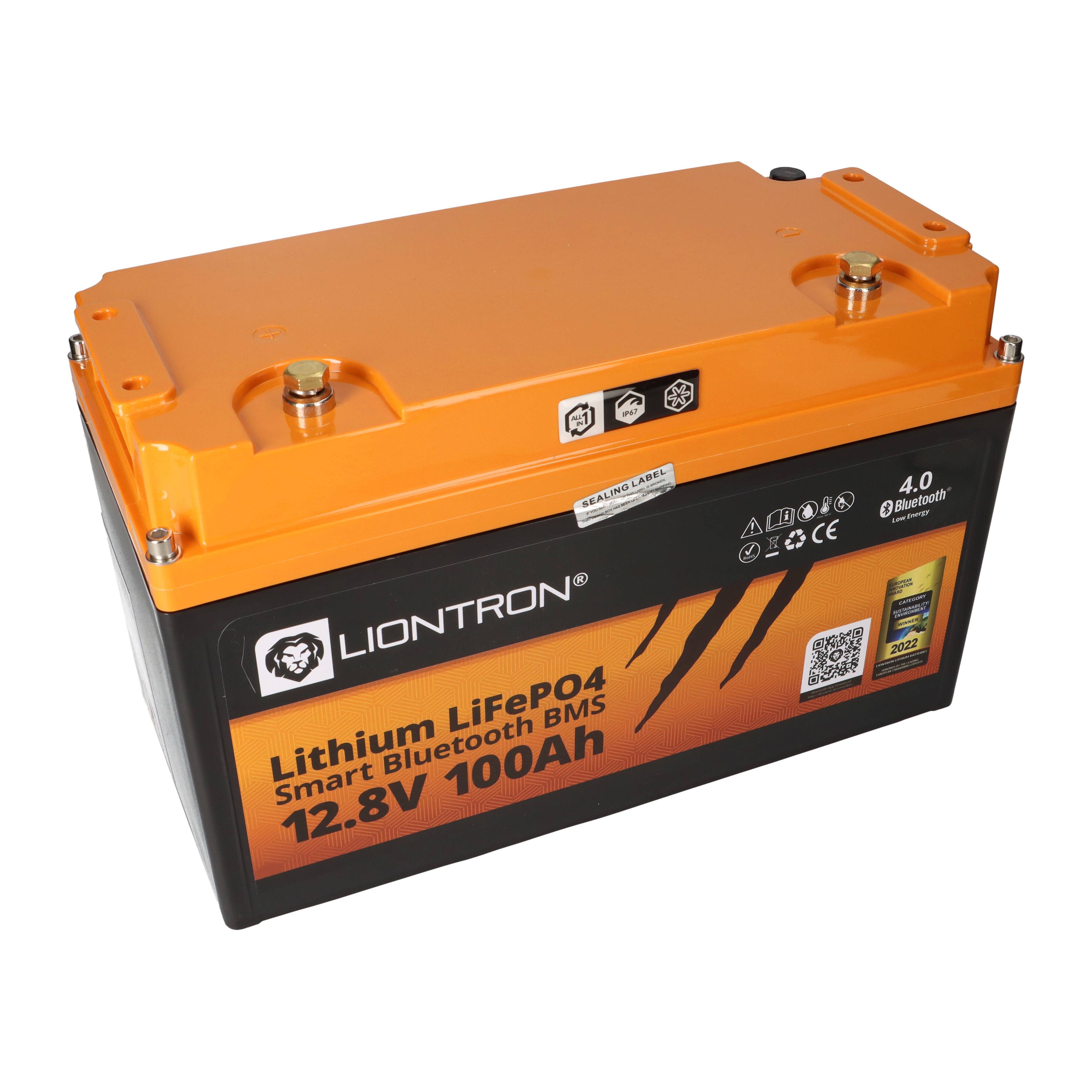 LIONTRON LiFePO4 Akku 12,8V 100Ah LX Arctic smart BMS mit Bluetooth, Marine IP67