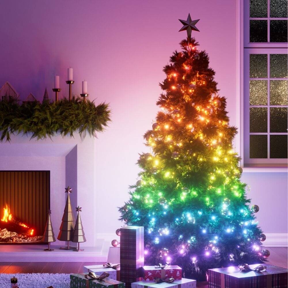 Nanoleaf LED Lichterkette Holiday String Lights RGBW 20M 250Leds in Schwarz 18W 250lm IP44