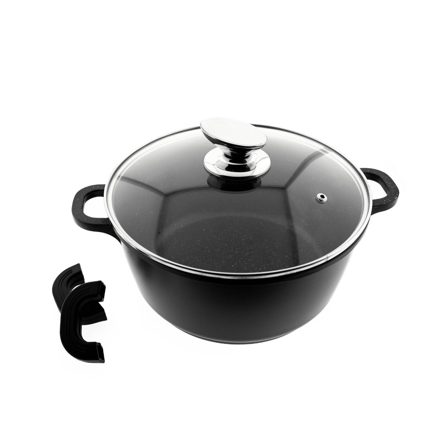 Trendmax Kochtopf Kasserolle Kochgeschirr mit Antihaftbeschichtung Induktion schwarz 20 cm