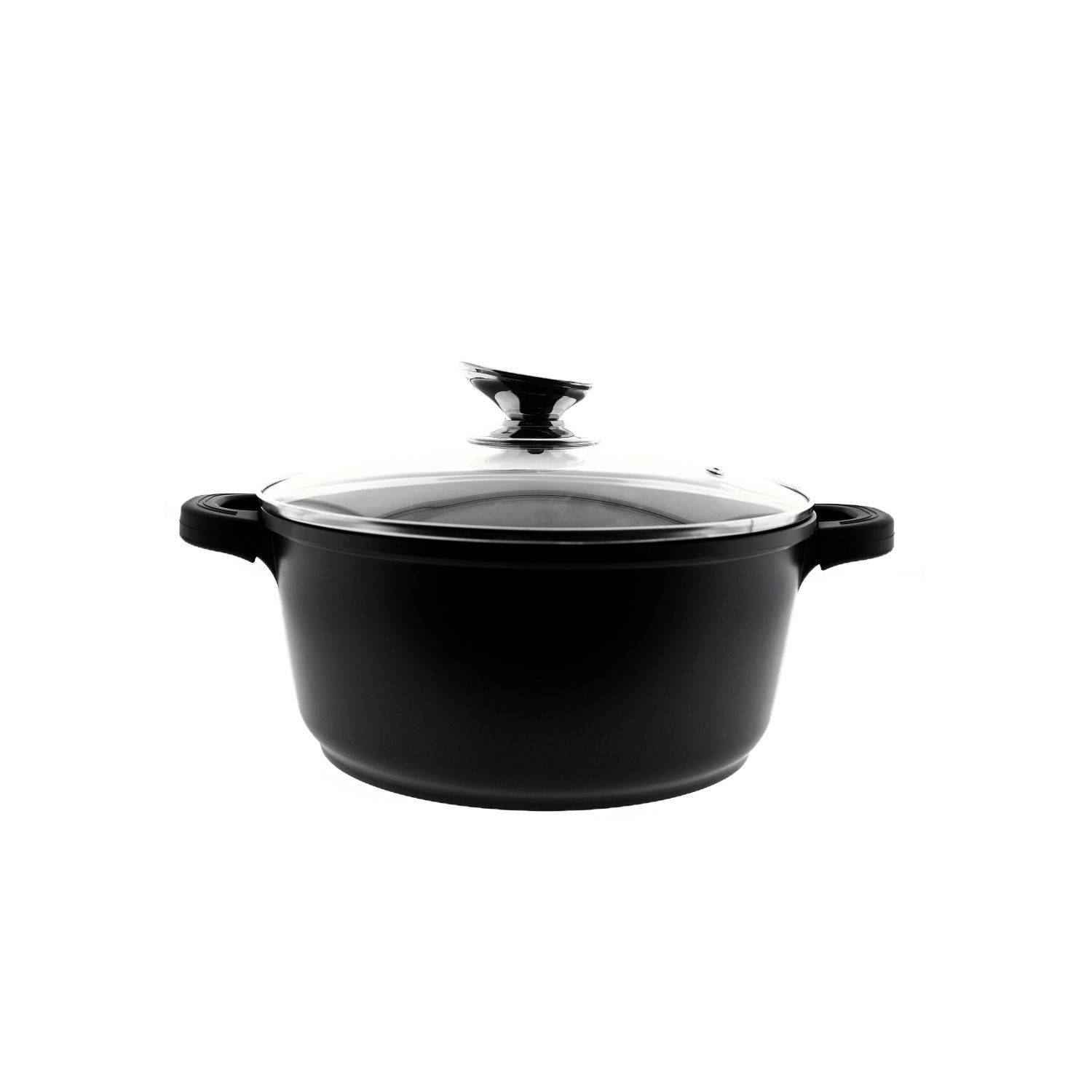 Trendmax Kochtopf Kasserolle Kochgeschirr mit Antihaftbeschichtung Induktion schwarz 32 cm