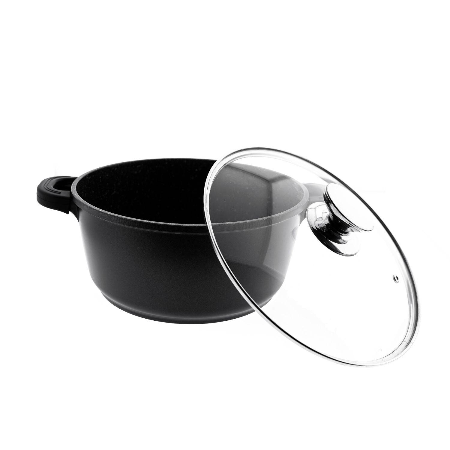 Trendmax Kochtopf Kasserolle Kochgeschirr mit Antihaftbeschichtung Induktion schwarz 32 cm