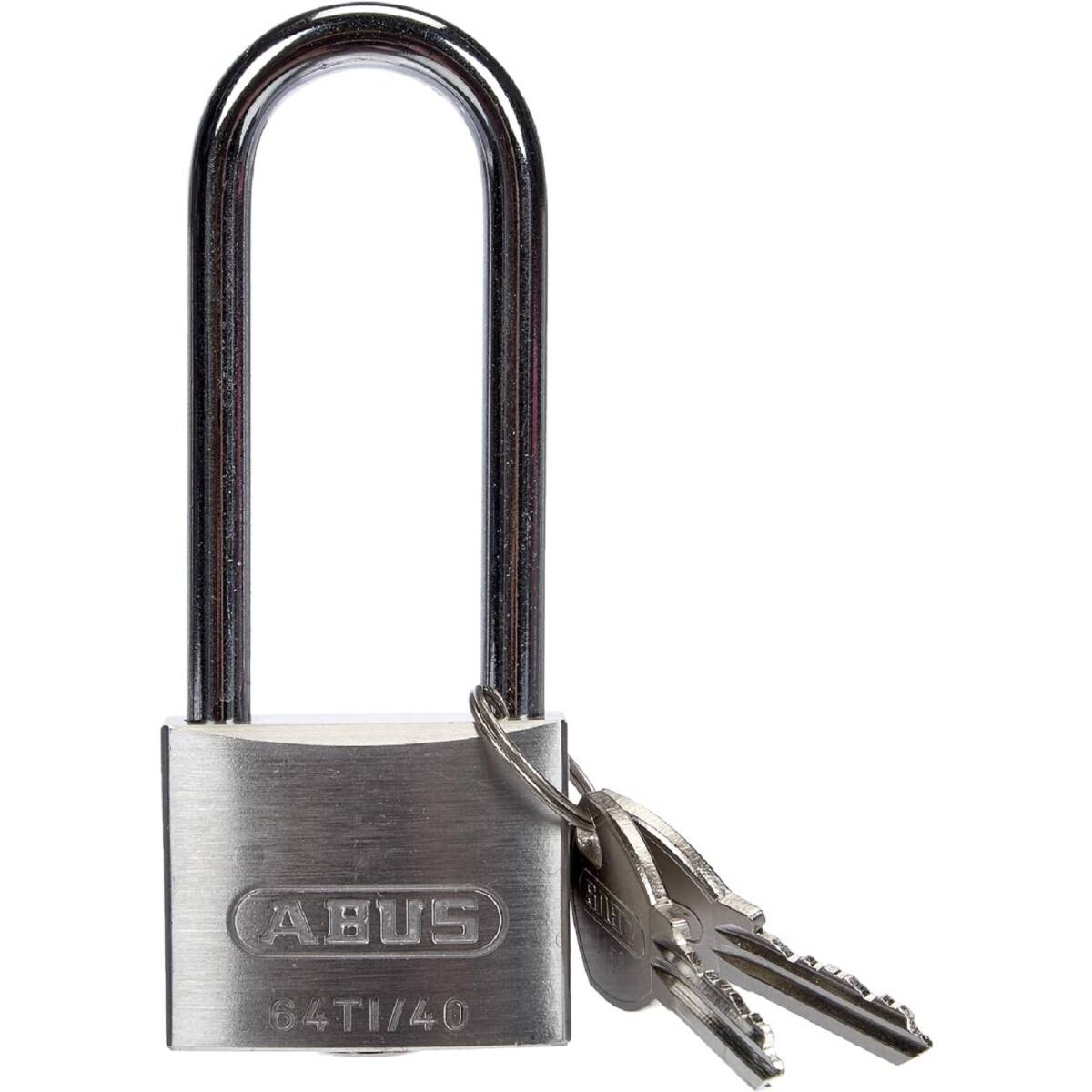 2x ABUS Vorhängeschloss Titalium 64TI/40HB63 gl.-6411 - mit hohem Bügel - ABUS-Sicherheitslevel 5