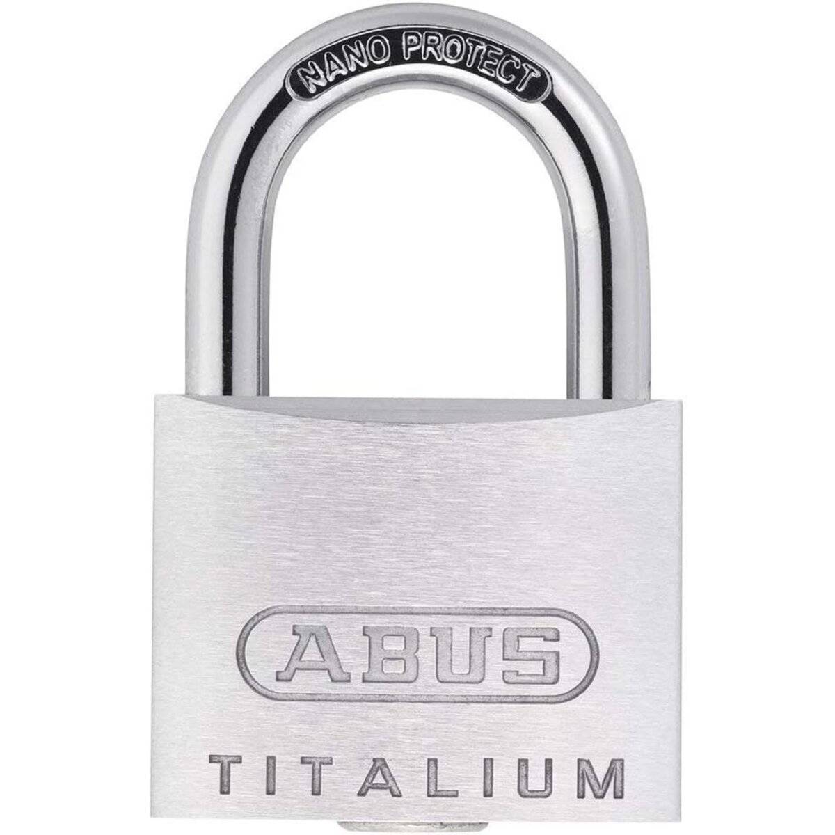 4x ABUS Vorhängeschloss Titalium 64TI/45 - Kellerschloss mit Schlosskörper Spezial-Aluminium - ABUS-Sicherheitslevel 5