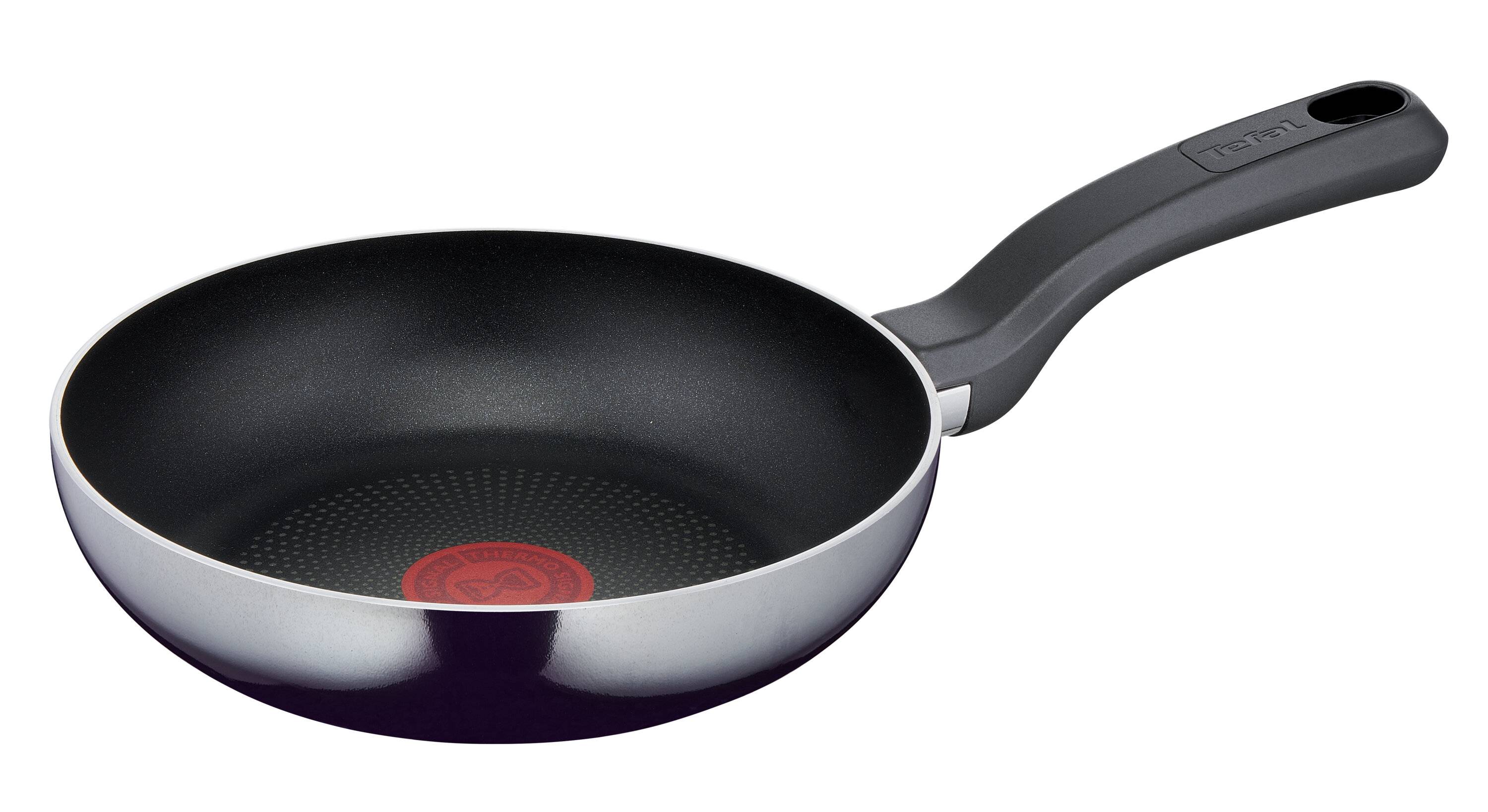 TEFAL Resist Pfanne 20 cm, Rund, Allzweckpfanne, Schwarz, Titan, 175 °C, Aluminium
