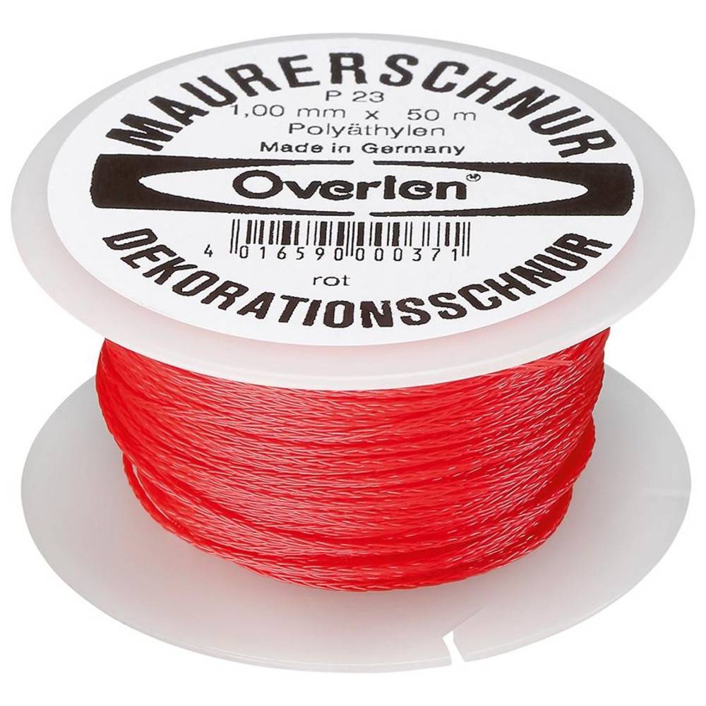 Maurerschnur Polyethylen 1mmx50m rot OVERMANN
