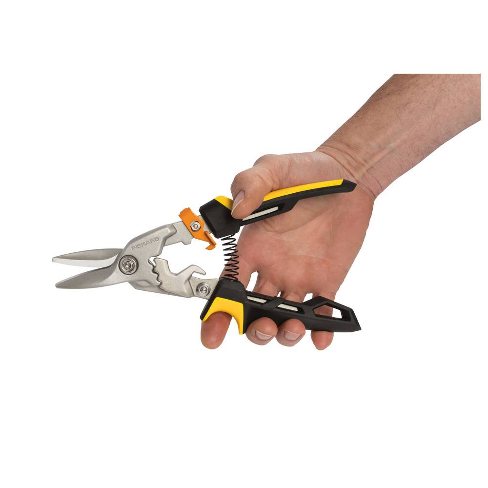 Fiskars PowerGear Blechschere, gerader Schnitt