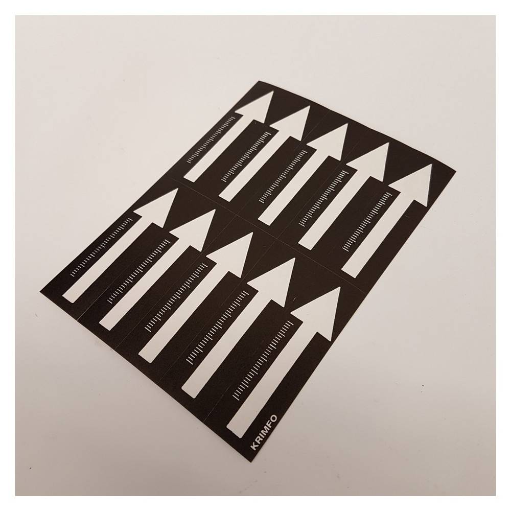 Dönges Markierungspfeile mit Skala, selbstklebend, rot, 60 mm