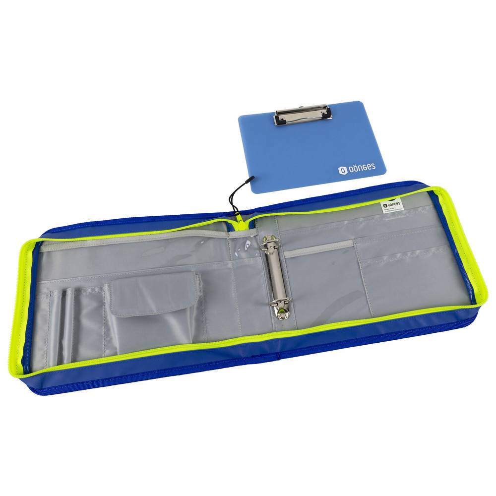 Dönges Fahrtenbuch A5 quer mit Schreibunterlage, blau/gelb