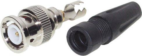S/CONN BNC-Stecker schraubbar 75 Ohm für Koaxialkabel und Videotechnik Metall