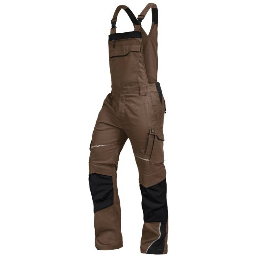 Leibwächter FLEXL Flex Line, Latzhose NEU, haselnuss / schwarz, Gr. 66 FLEXL2966