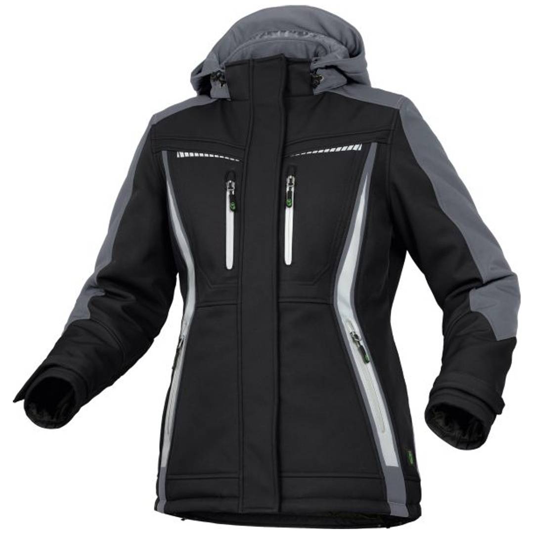Leibwächter FLXDI Flex Line, Damen Winter-Softshelljacke NEU, schwarz / grau, Gr. 52 FLXDI2552