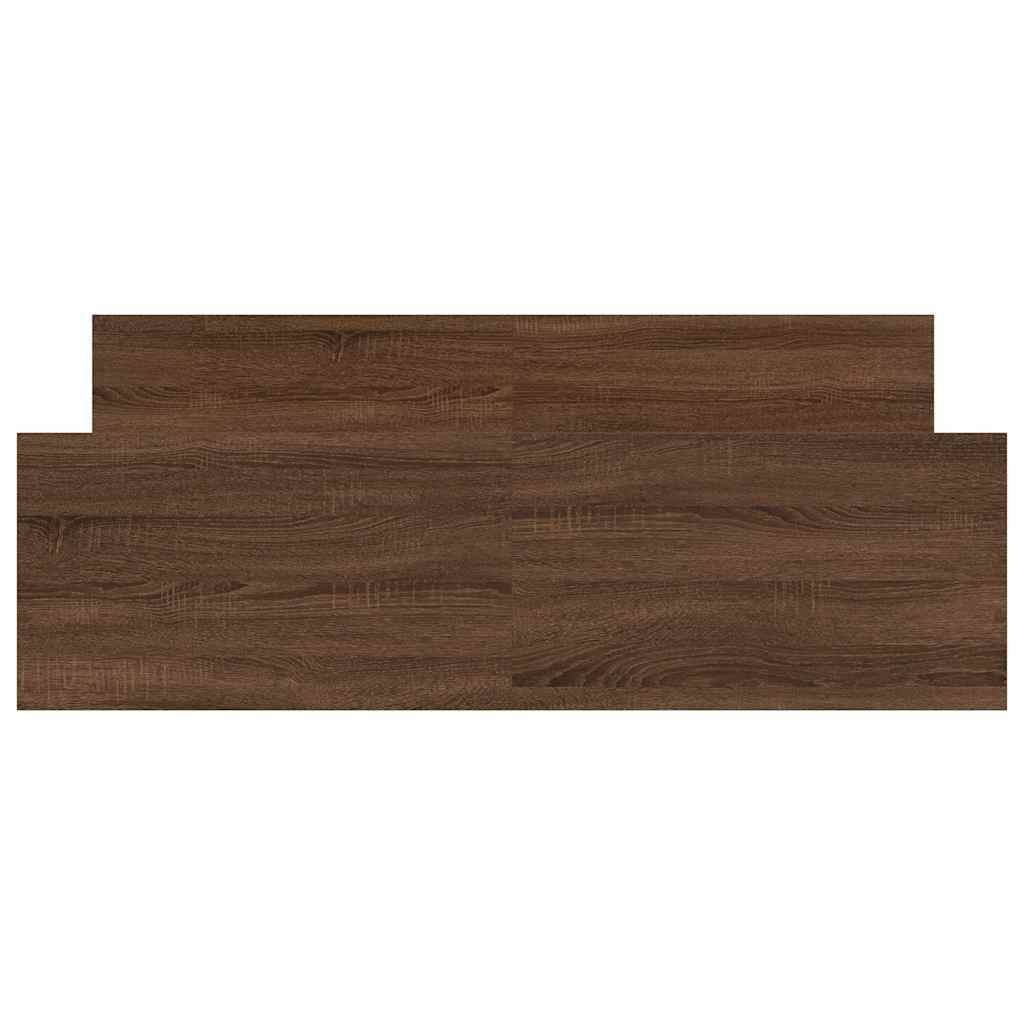 vidaXL Bettgestell mit Kopf- und Fußteil Braun Eiche-Optik 135x190 cm