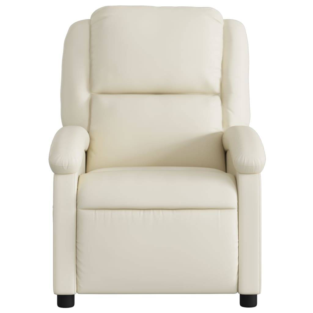 vidaXL Massagesessel Creme Kunstleder