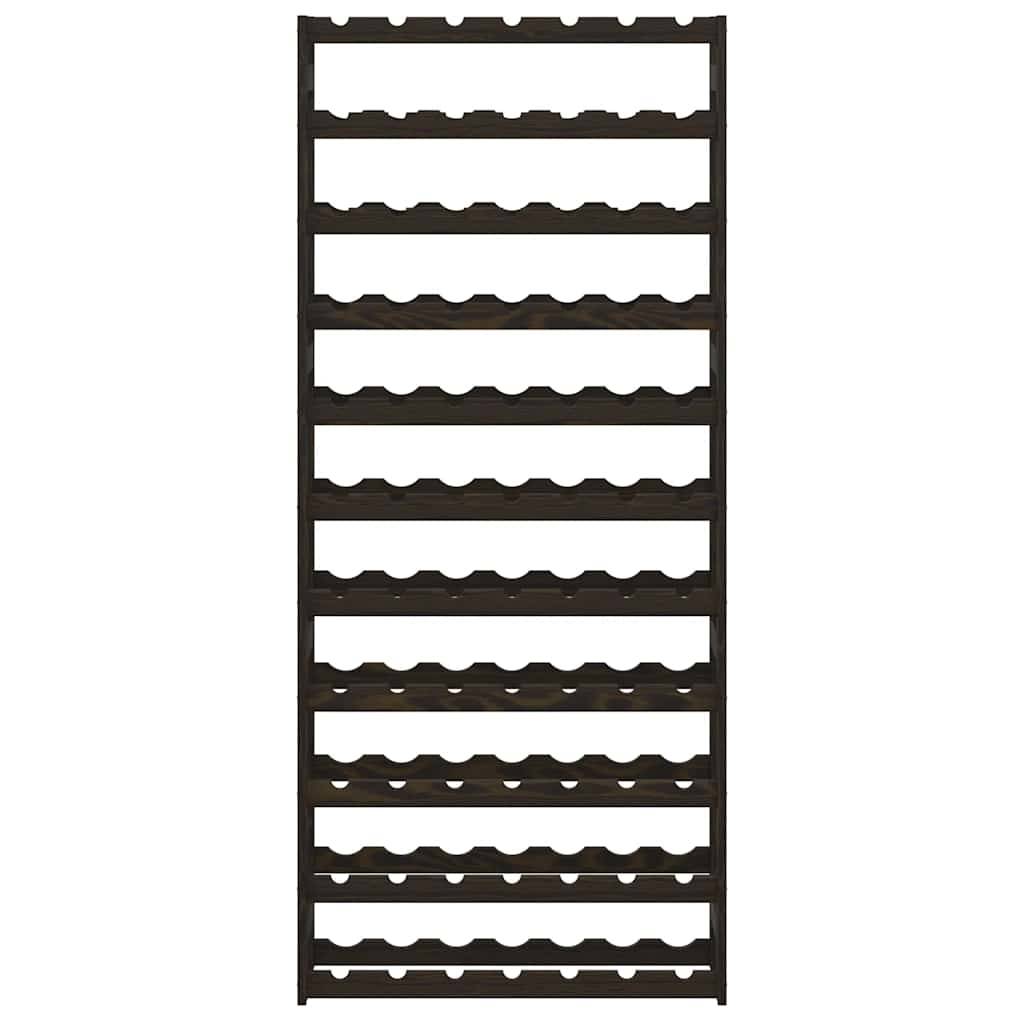 vidaXL Weinregal für 77 Flaschen Schwarz Massivholz Kiefer