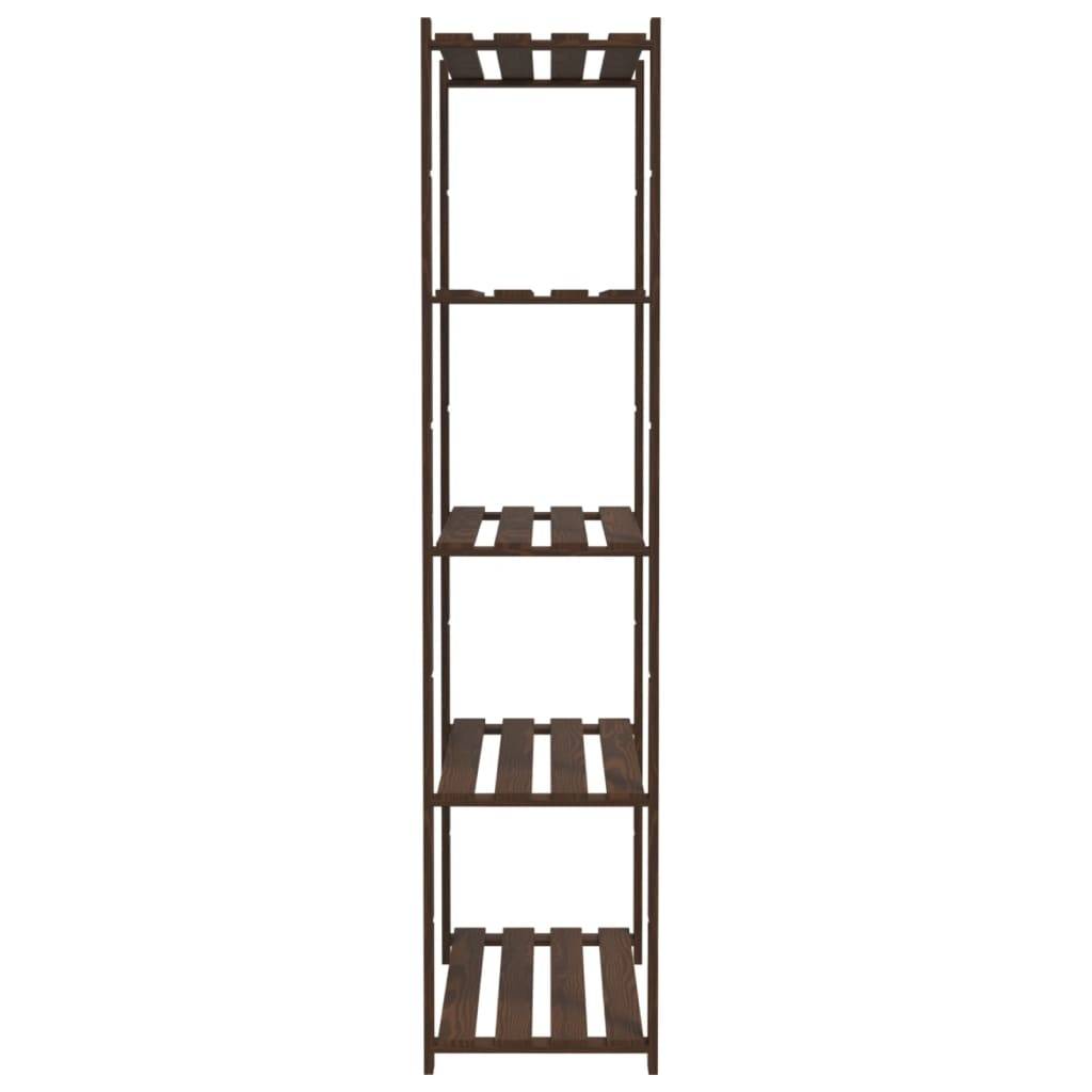 vidaXL Lagerregal mit 5 Böden Braun 80x38x170 cm Massivholz Kiefer
