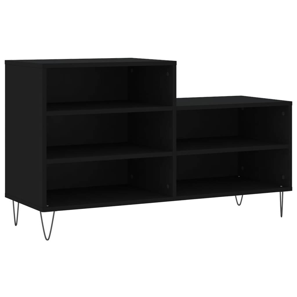 vidaXL Schuhregal Schwarz 102x36x60 cm Holzwerkstoff