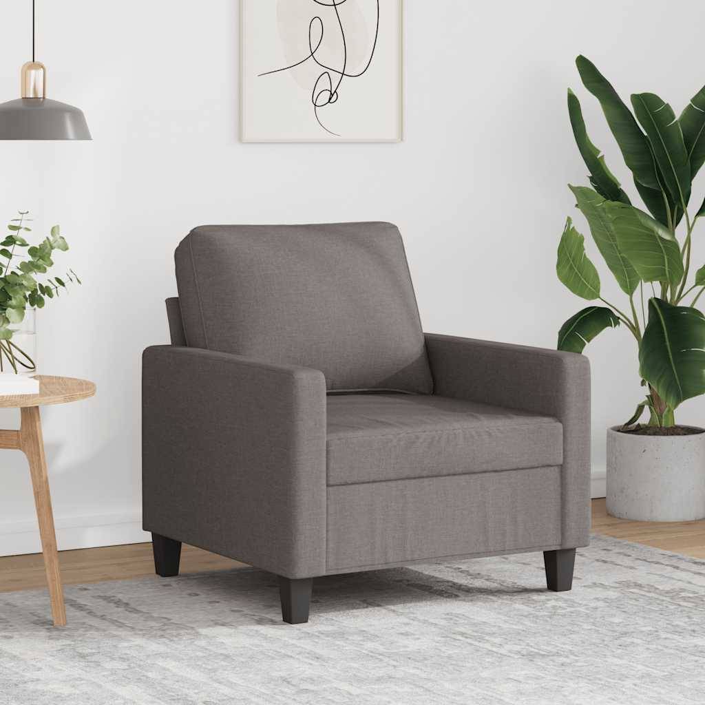 vidaXL Sessel Taupe 60 cm Stoff